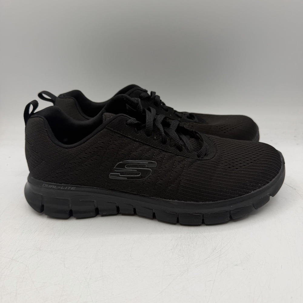 Skechers Ultra Flex Statements Shoes Women Sz 7.5 WIDE FIT Black Sneaker 59845WH